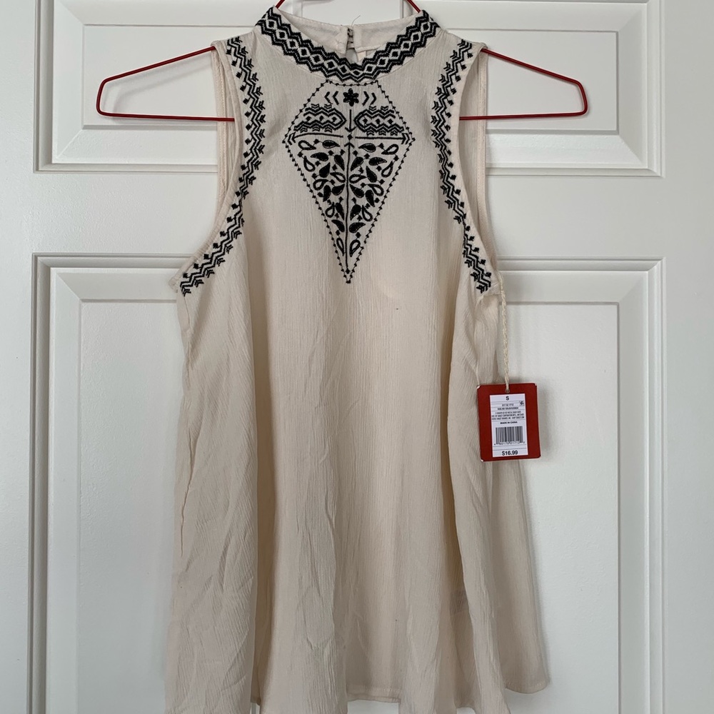 Target High Neck Embroidered Tank Size Small